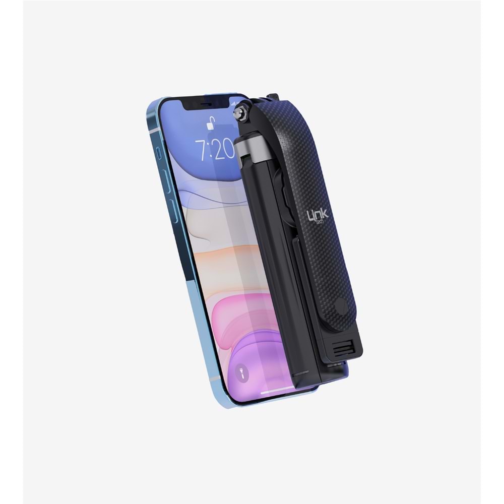 Linktech H876 Premium Mini 4'lü 1 Arada Saplı Telefon Tutacağı