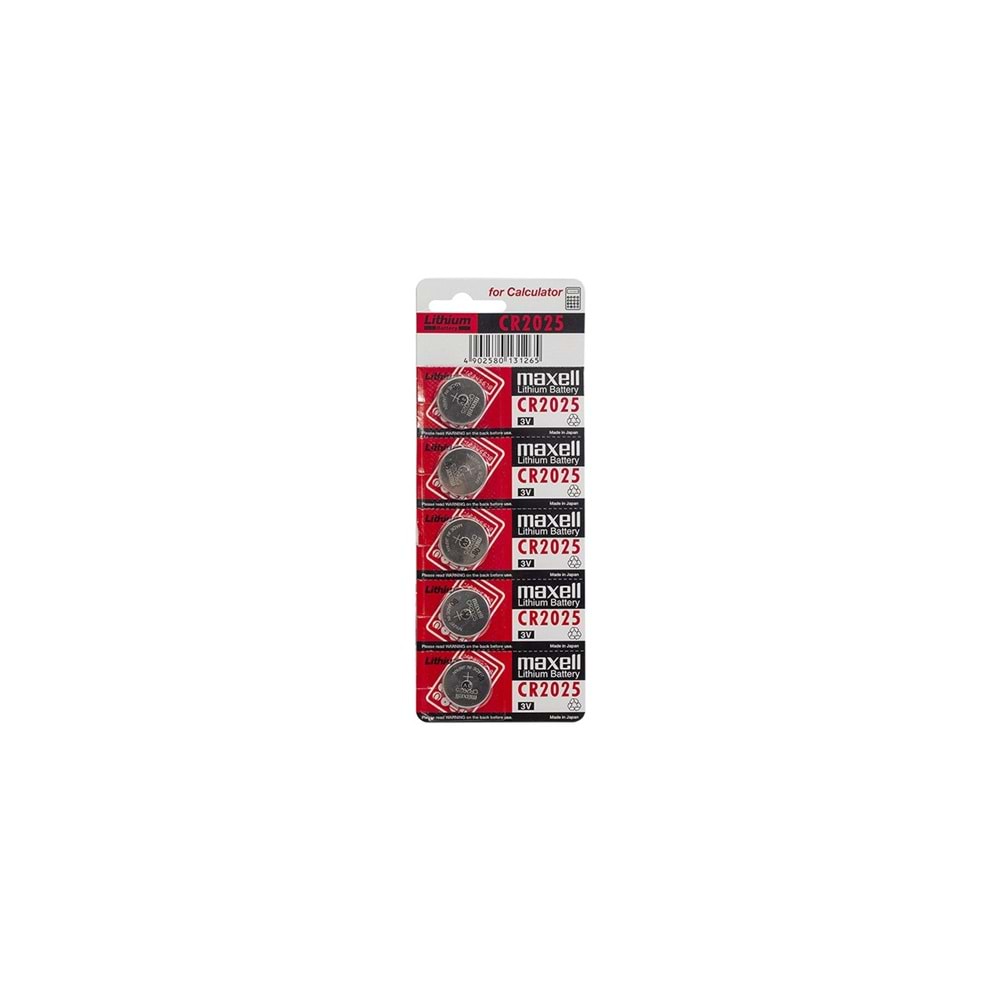 CR-2025 MAXELL LITHIUM PIL 1 KART 5 Lİ