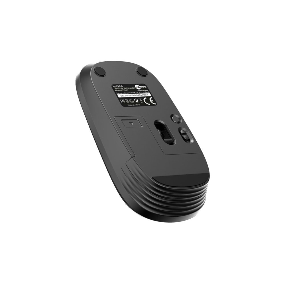 Lenovo Lecoo WS209 Şarj Edilebilir . Bluetooth Kablosuz sesiz Mouse Siyah