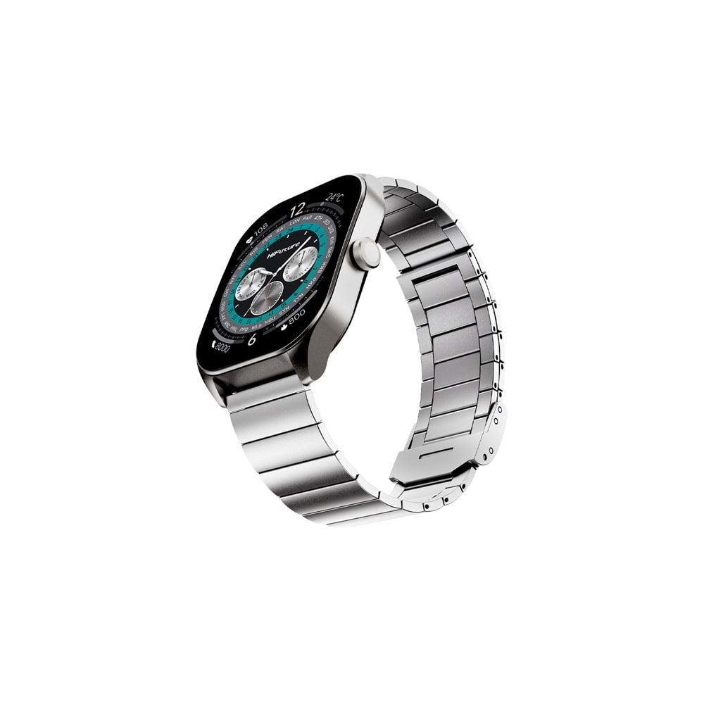 HiFuture Akıllı Saat APEX Bluetooth 5.3 AMOLED Ekran 2.04 inç 52mm Gümüş
