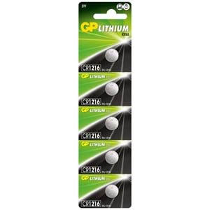GP CR 1216 Lİtyum Pil 5'li