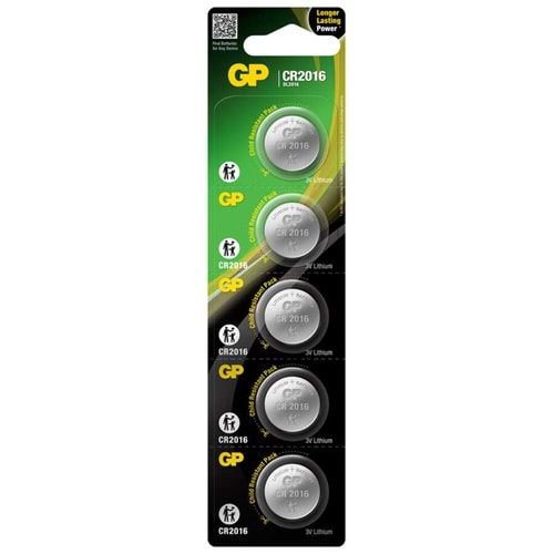 GP-CR2016 Lityum Pil 5'li