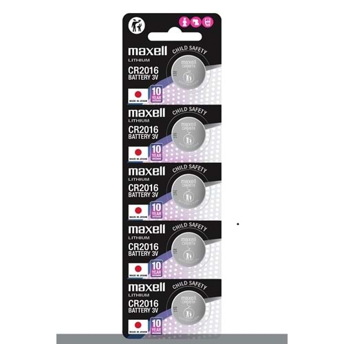 CR-2016 MAXELL LITHIUM PİL 1 KART 5 Lİ