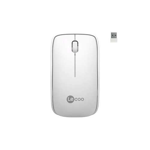 Lenovo Lecoo WS208 Kablosuz 1200DPI 3 Tuşlu Optik Mouse Beyaz