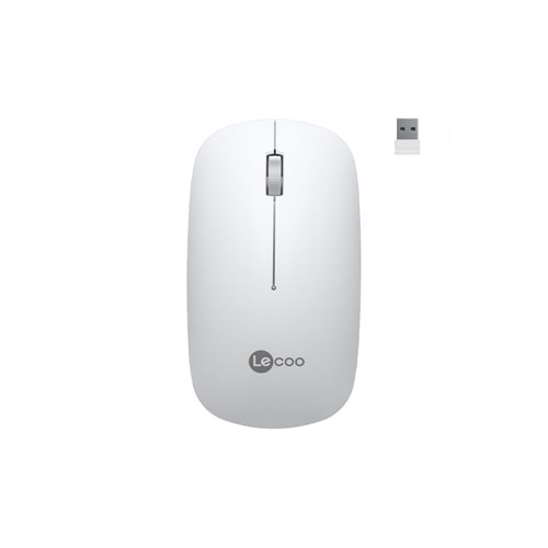 Lenovo Lecoo WS214 Kablosuz 1200DPI 3 Tuşlu Optik Mouse Beyaz