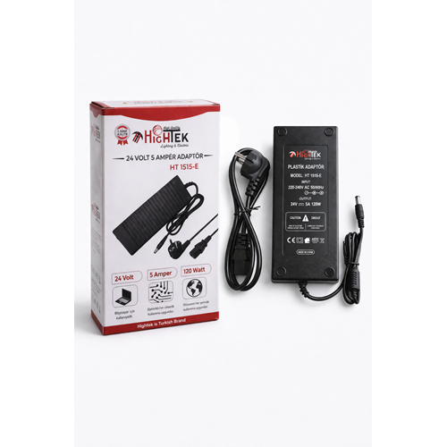 HİGHTEK HT-1515E 24V 5A PLASTİK KASA ADAPTÖR