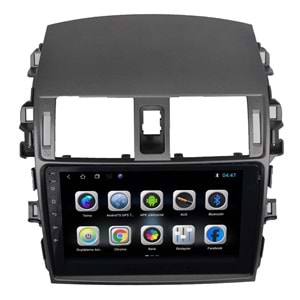 Toyota Corolla 2007-2012 Gri 9 İnç Multimedya Çerçevesi