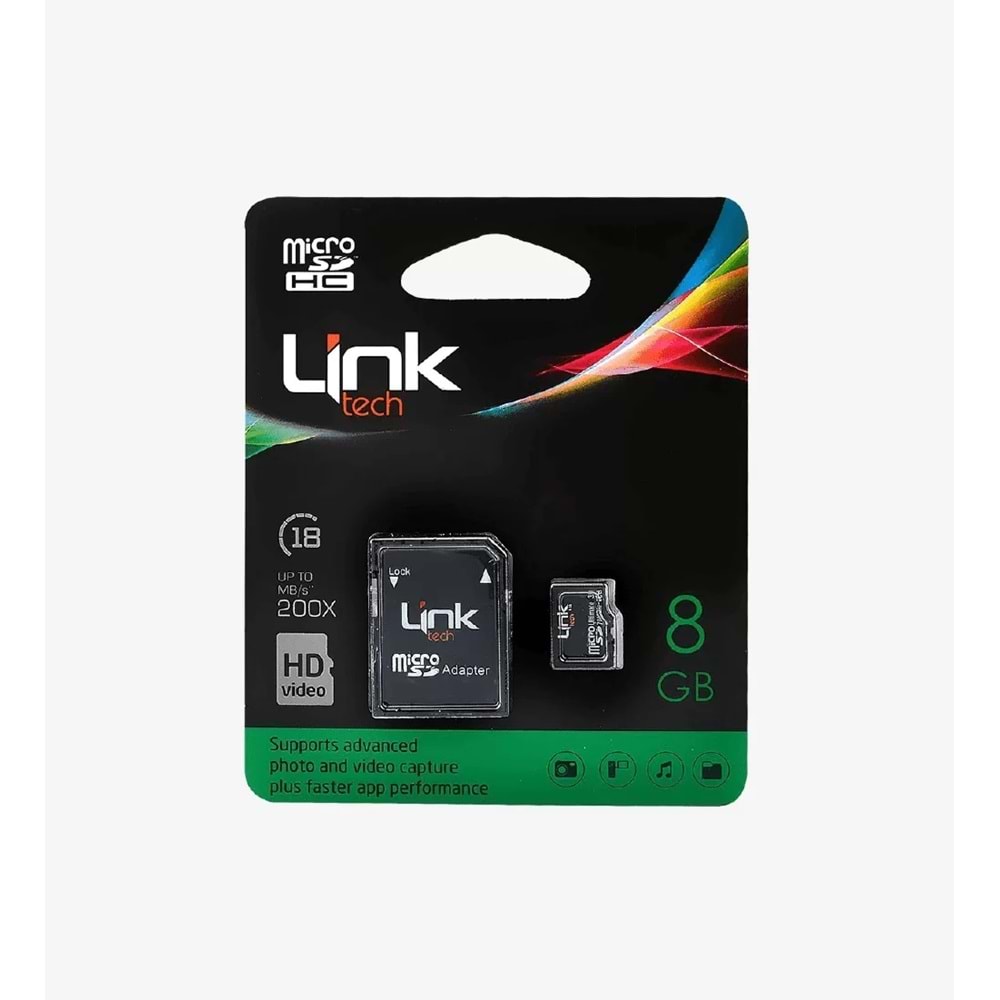 Linktech M-103 8GB Micro SD Adaptörlü Hafıza Kart