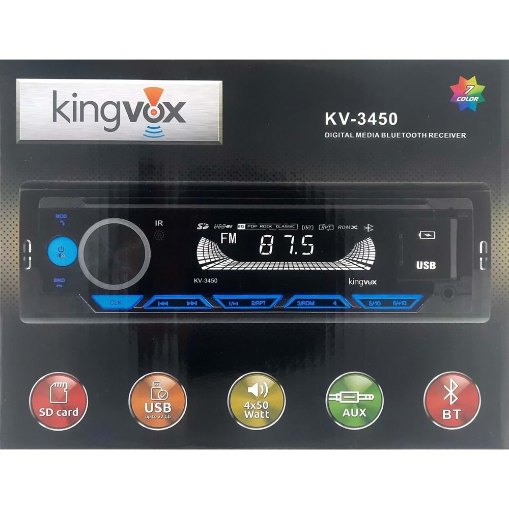 Kingvox Kv-3450 Oto Teyp