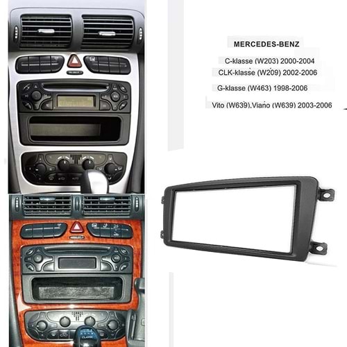 Oto Teyp Çerçeve Mercedes Vito 2005 dabıl Teyp