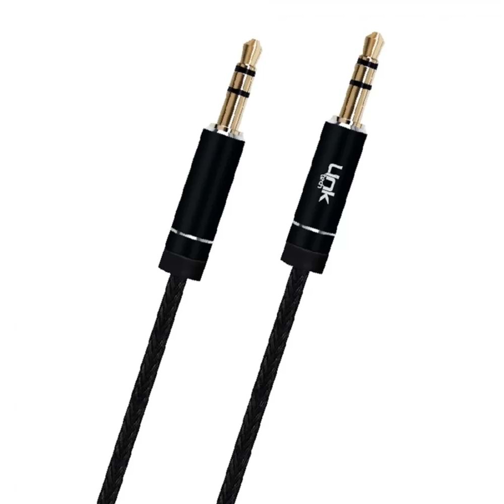 Linktech A430 Aux Kablo Örgülü Kutulu 1 Mt.