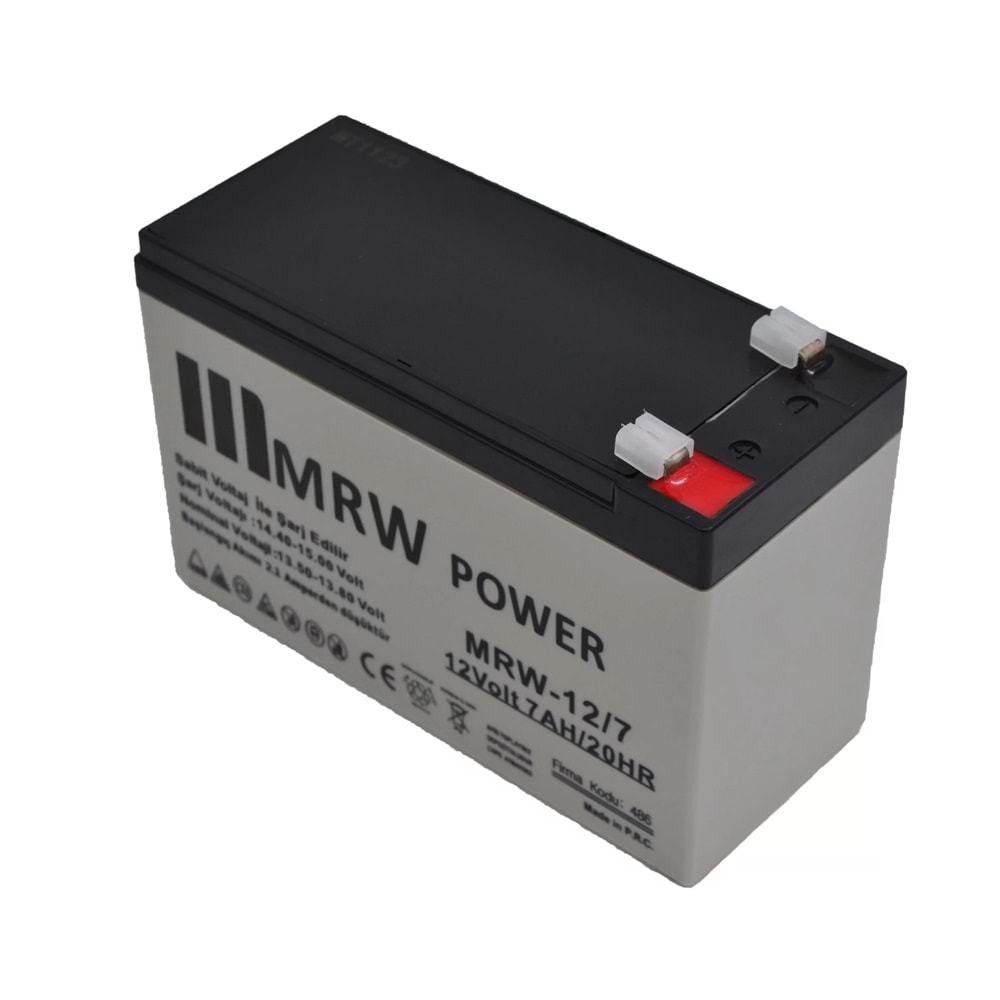 Mervesan MRW-12/7 12V 7A Kuru Akü
