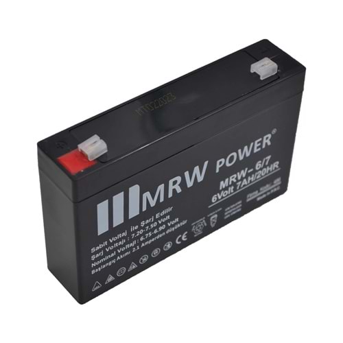 Mervesan MRW-6/7 6V 7A Kuru Akü
