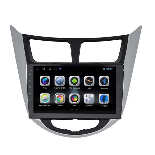 Hyundai Accent Blue Siyah-Gri 9 İnç Multimedya Çerçeve