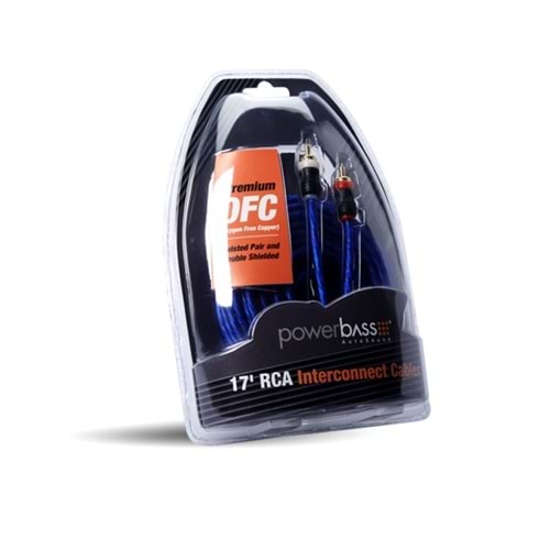 Powerbass Premium OFC Bakır Rca 5m