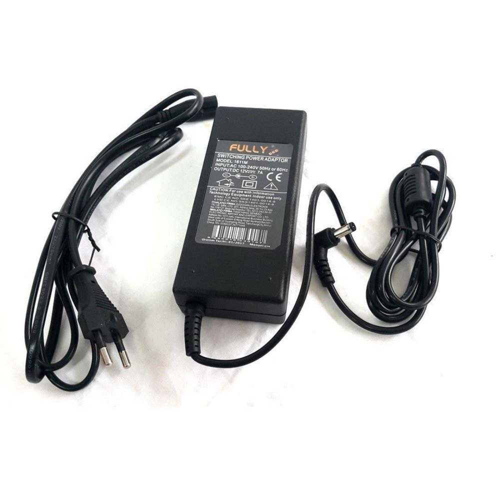 Fully 1611D 12V-5A Plastik Kasa 5.5×2.5mm Adaptör