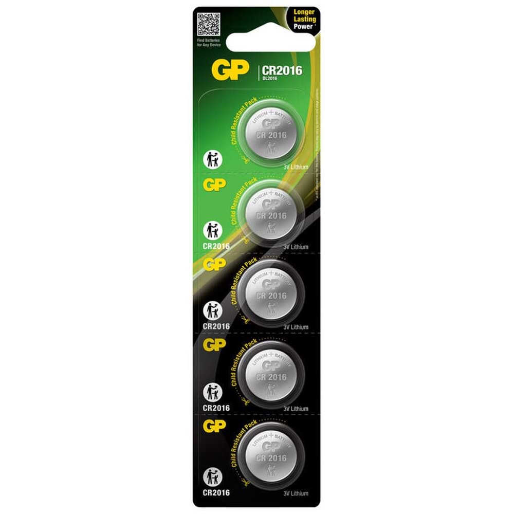 GP-CR2016 Lityum Pil 5'li