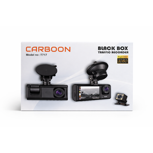 Carboon 717 Araç Kamerası 3 Kameralı Ön - İç - Arka (Uygun Seri)