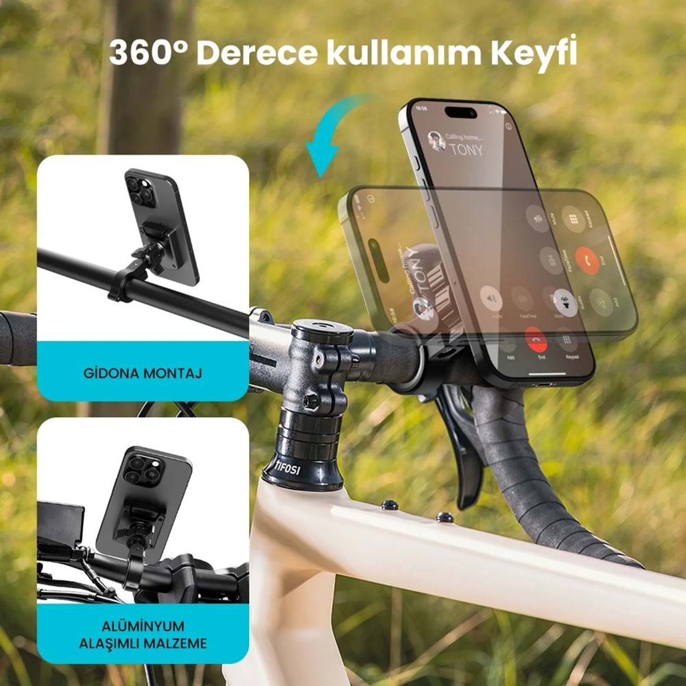 Bix BPH06 Bisiklet / Motosiklet Telefon Tutucu – Hızlı Kilit Gidon Tabanlı