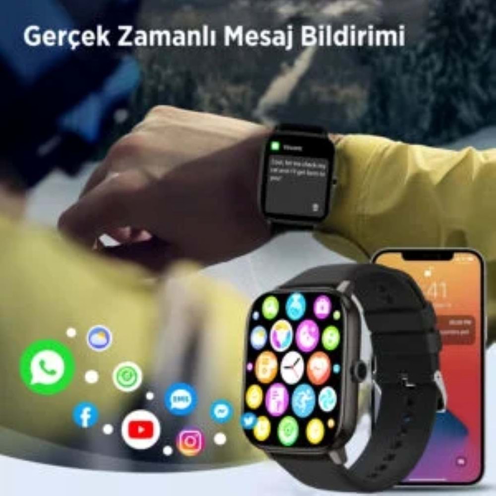 BİX SW03 AKILLI SAAT SİYAH