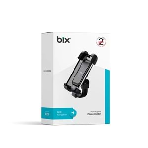 BİX BPH02 360° Derece Ayarlanabilen Gidon Bağlantılı Bisiklet Motosiklet için ABS Telefon Tutucu