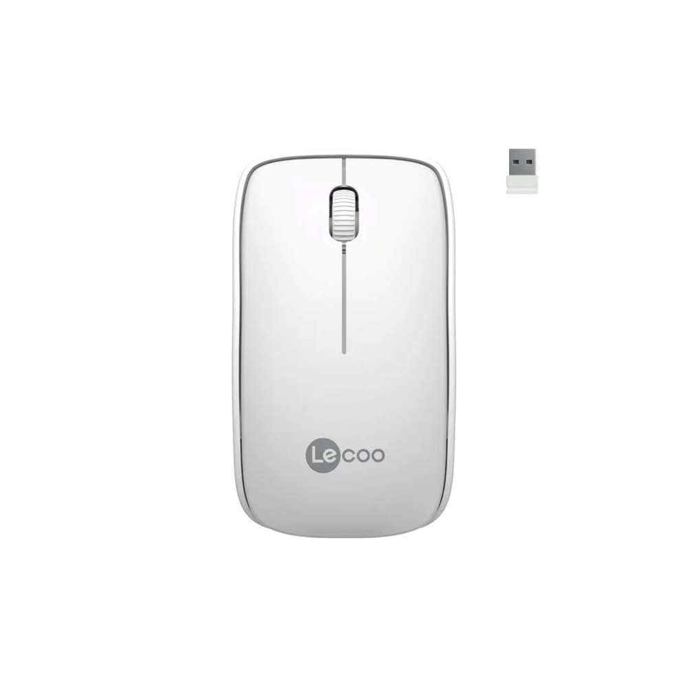 Lenovo Lecoo WS208 Kablosuz 1200DPI 3 Tuşlu Optik Mouse Beyaz