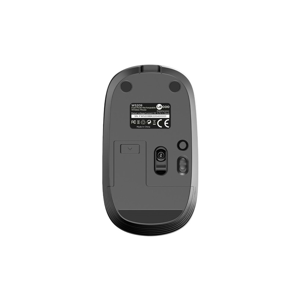 Lenovo Lecoo WS209 Şarj Edilebilir . Bluetooth Kablosuz sesiz Mouse Siyah
