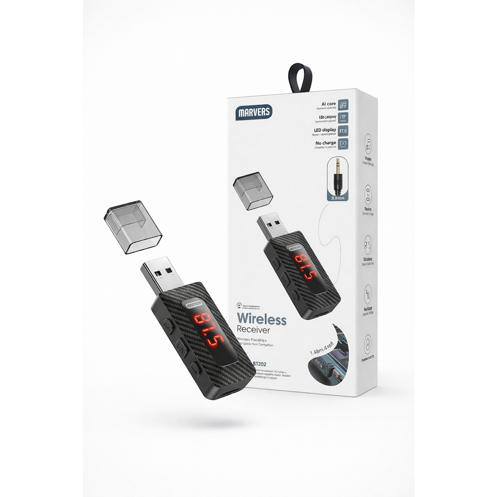 Marvers MS-BT202 USB BESLEMELİ FM TRANSMİTTER