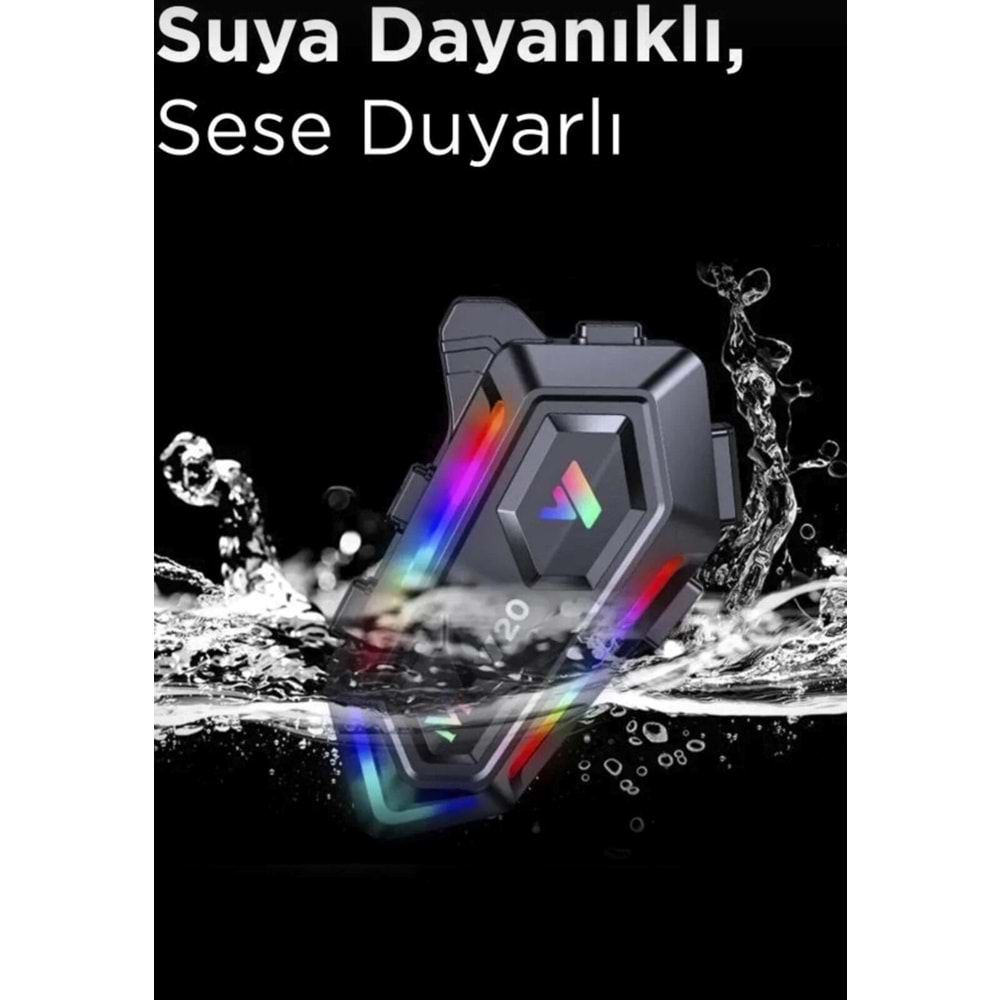 HELMET Y20 2X KASK İNTERKOM WIRELESS EARPHONE