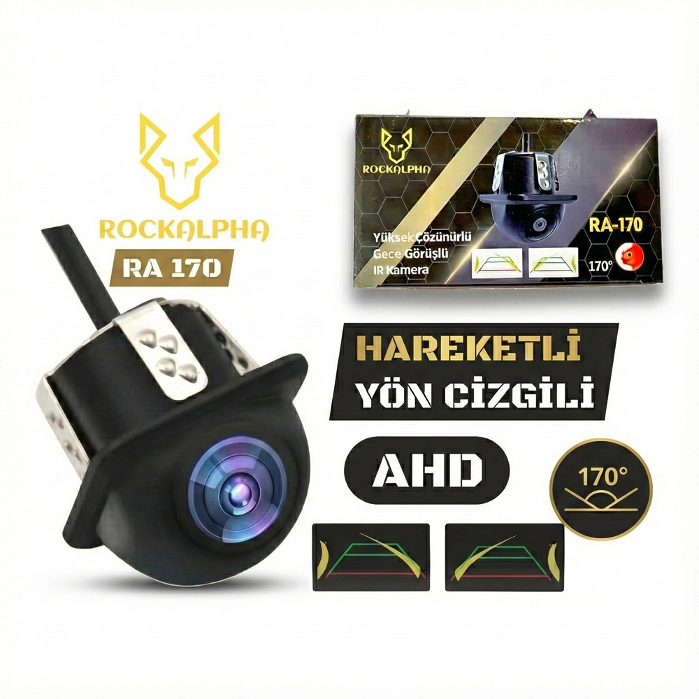 ROCKALPHA RA-170 (GÖMME) AHD BALIK GÖZ GERİ GÖRÜŞ KAMERASI