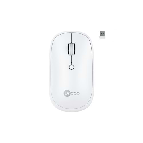 Lenovo Lecoo WS209 Şarj Edilebilir . Bluetooth Kablosuz sesiz Mouse Beyaz
