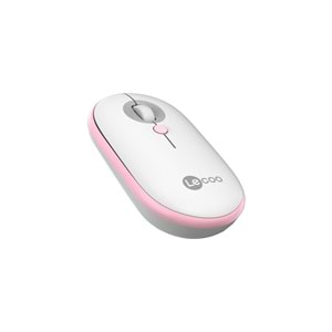 Lenovo Lecoo WS212 Kablosuz 1600DPI 4 Tuşlu Optik Mouse Beyaz & Pembe