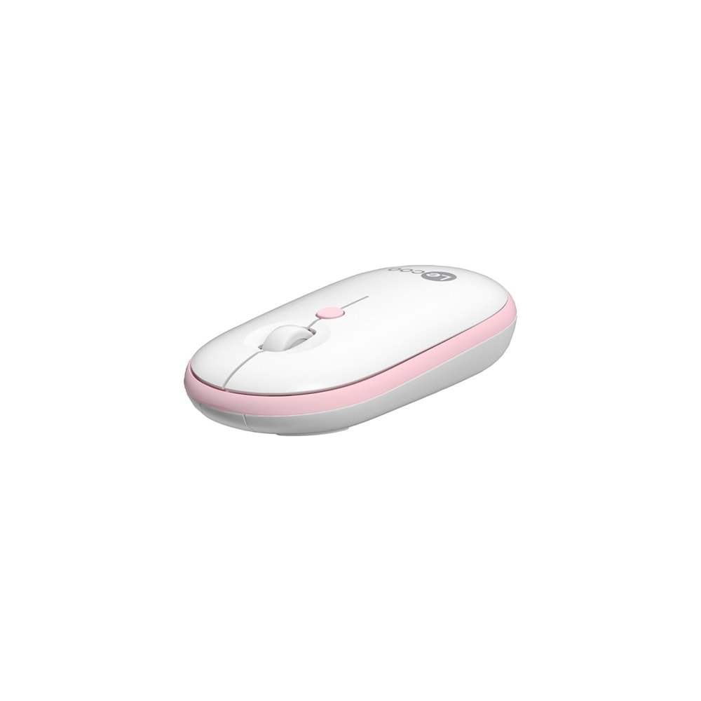 Lenovo Lecoo WS212 Kablosuz 1600DPI 4 Tuşlu Optik Mouse Beyaz & Pembe