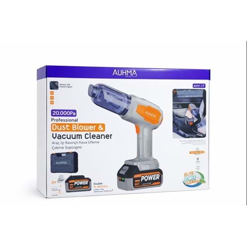 AUHMA AHV-17 Profesyonel Şarjlı Toz Üfleyici & Vakum Süpürge