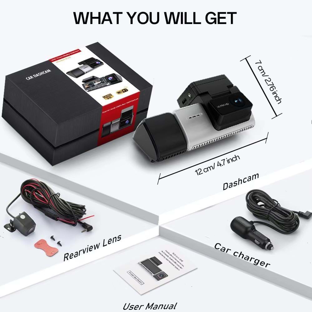 CARBOON K26 3 KAMERALI ARAÇ KAYIT KAMERASI