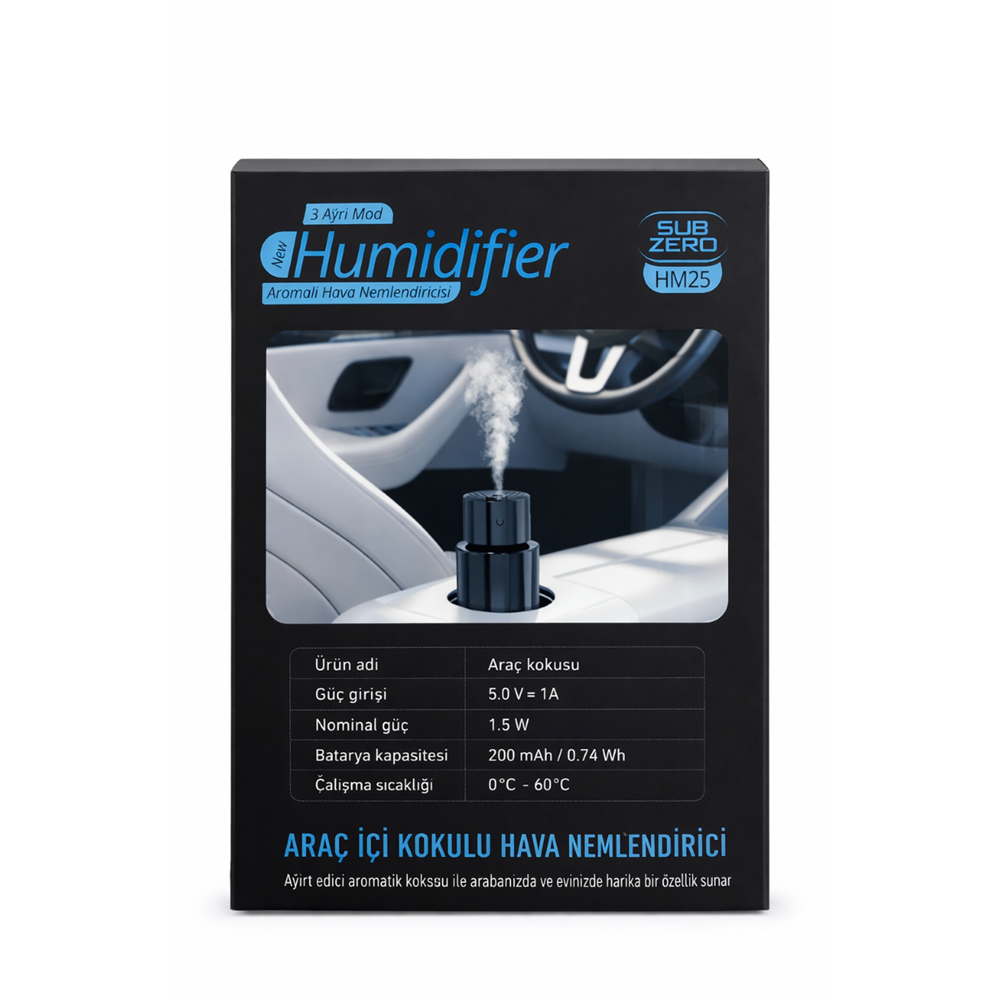 SUBZERO HM25 ARAÇ İÇİ KOKULU HAVA NEMLENDİRİCİ