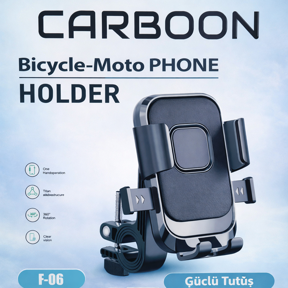 CARBOON F-06 MOTOSİKLET BİSİKLET TELEFON TUTUCU