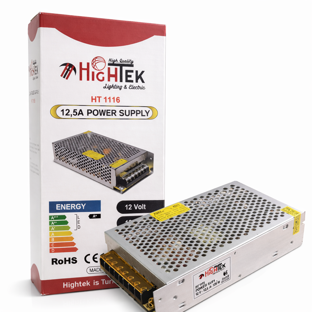 HİGHTEK HT-1116 12V 12,5A KALIN METAL KASA ADAPTÖR